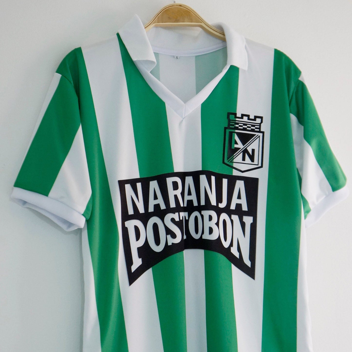 Camiseta Atlético Nacional Naranja Postobon Rayas